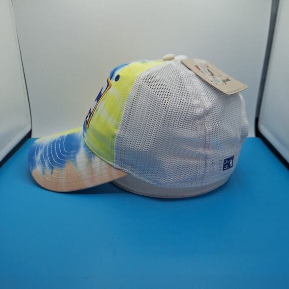 Captain Tie Dye Trucker Snapback Patch Hat Cap NHL The Game Cotton - Picture 3 of 8